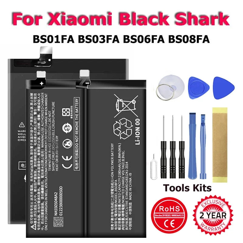 XDOU BS05FA BS01FA BS03FA BS06FA BS08FA Battery For Xiaomi Black Shark 1 2 3 4 S Pro Batteria + Free Tools