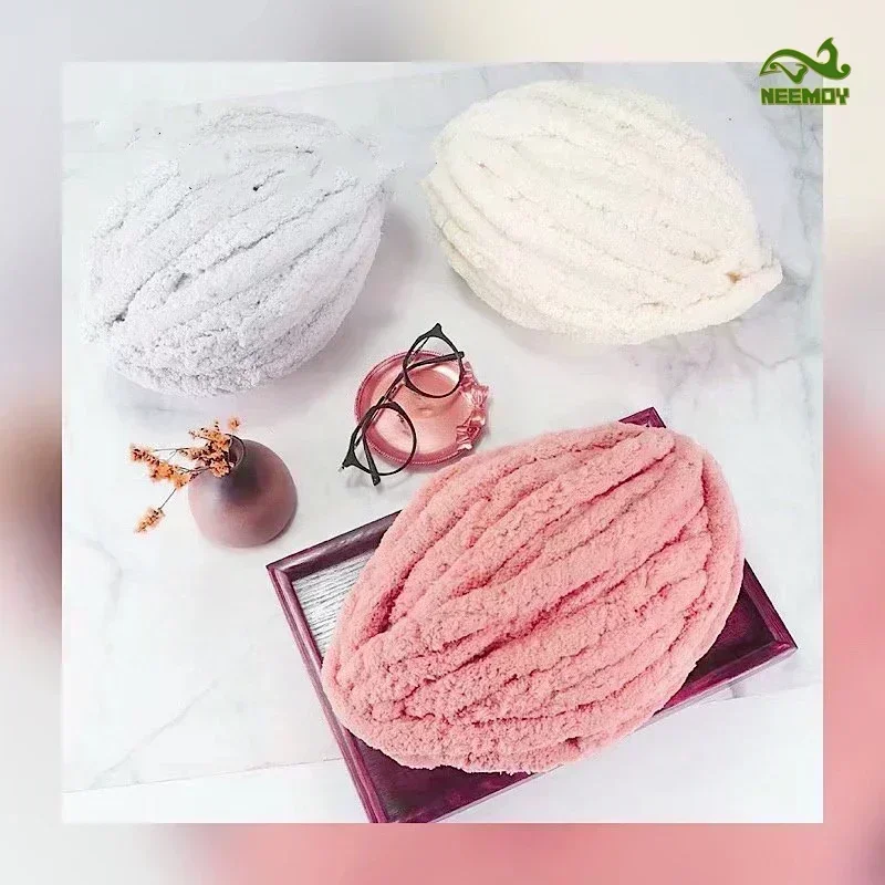 Diy Colorful Thick Yarn Yarn Rainbow Chenille Thick Thread Blanket Cushion Knitting Crochet 250g Hand-Woven Super Thick Ice Li