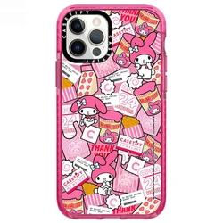 Sanrio My Melody Candy Shockproof Silicone Phone Case For iPhone 15 14 11 12 13 Pro Max X XS XR 8 7 Plus Protection Back Cover