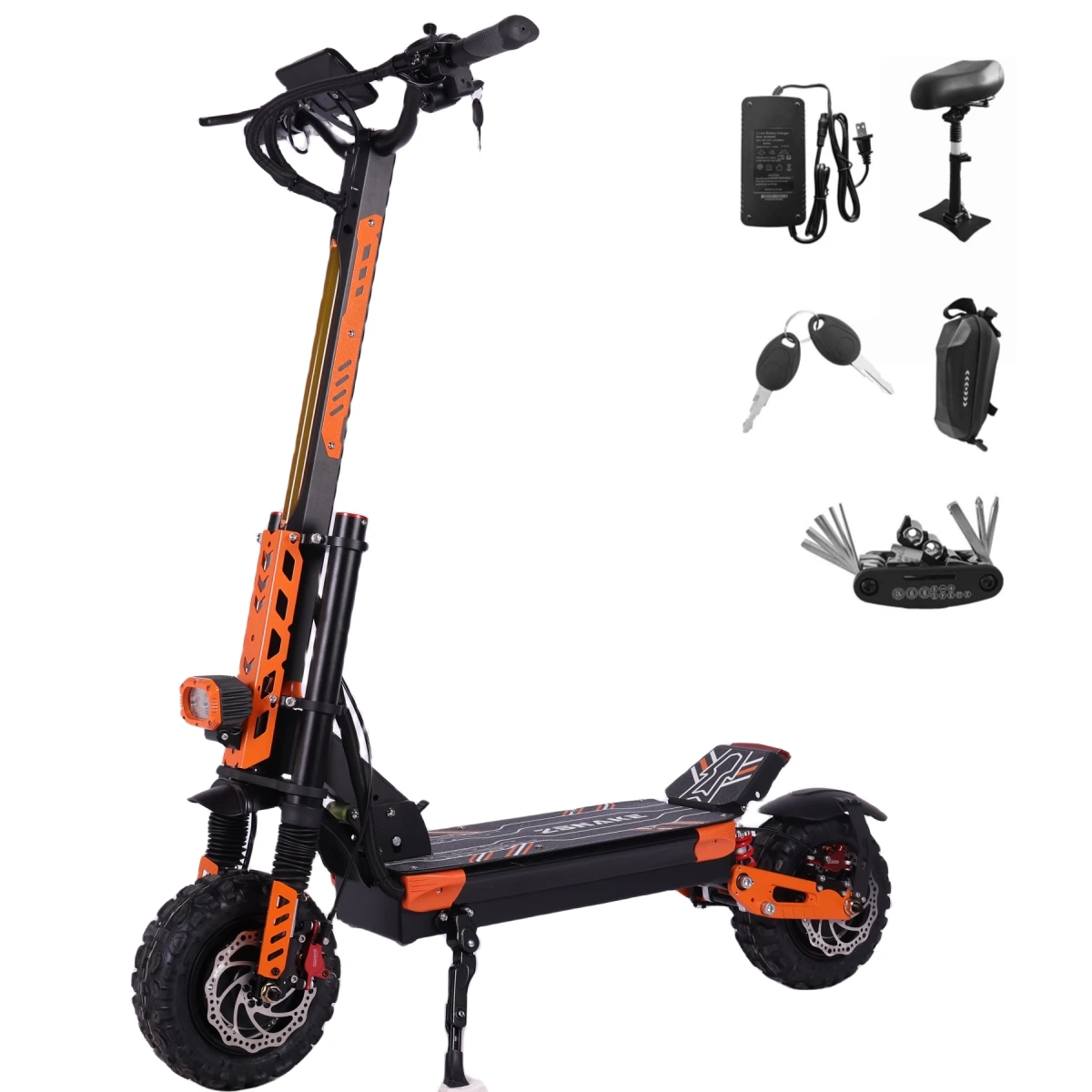 

Electric Scooter Adults 6000W Dual Motor Up to 52MPH, 60V 30Ah Battery Range to 60+ Miles, Fast E-Scooter with 11 inch Tires