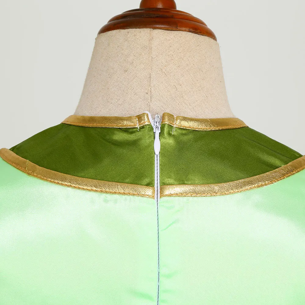 Traditionelles chinesisches Hanfu-Kleid für Mädchen, langärmelig, mit Blumenmuster, im Stil eines alten Prinzessinnenkostüms, für Kinder, Halloween, Karneval, Party-Outfit. – Detail 10