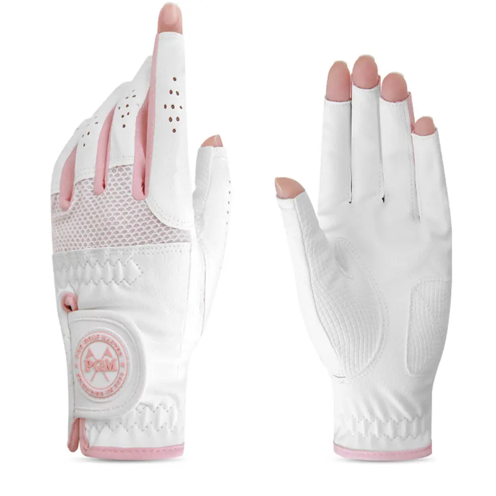 PGM Damen Fingerlose Golfhandschuhe Ein Paar Offenes Fingerdesign Golfhandschuhe für Damen Atmungsaktiv Schweißabsorbierend – Detail 5