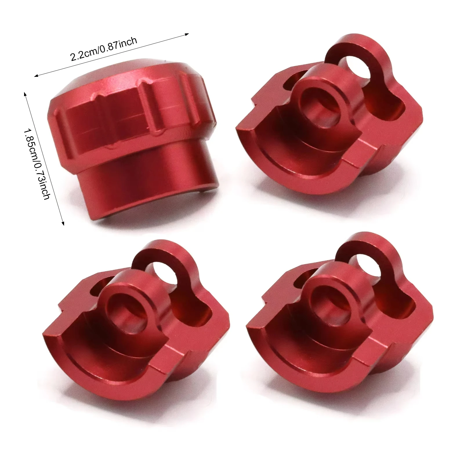 4Pcs Metal Shock Cap Protector for ARRMA 1/7 Mojave Infraction Limitless 1/8 Kraton Outcast Typhon 6S BLX Upgrade Accessories