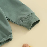 0-24months Baby Hooded Romper Long Sleeve Front Pocket Solid Color Bodysuit For Newborn Boys And Girls Spring Autumn Playsuit 5
