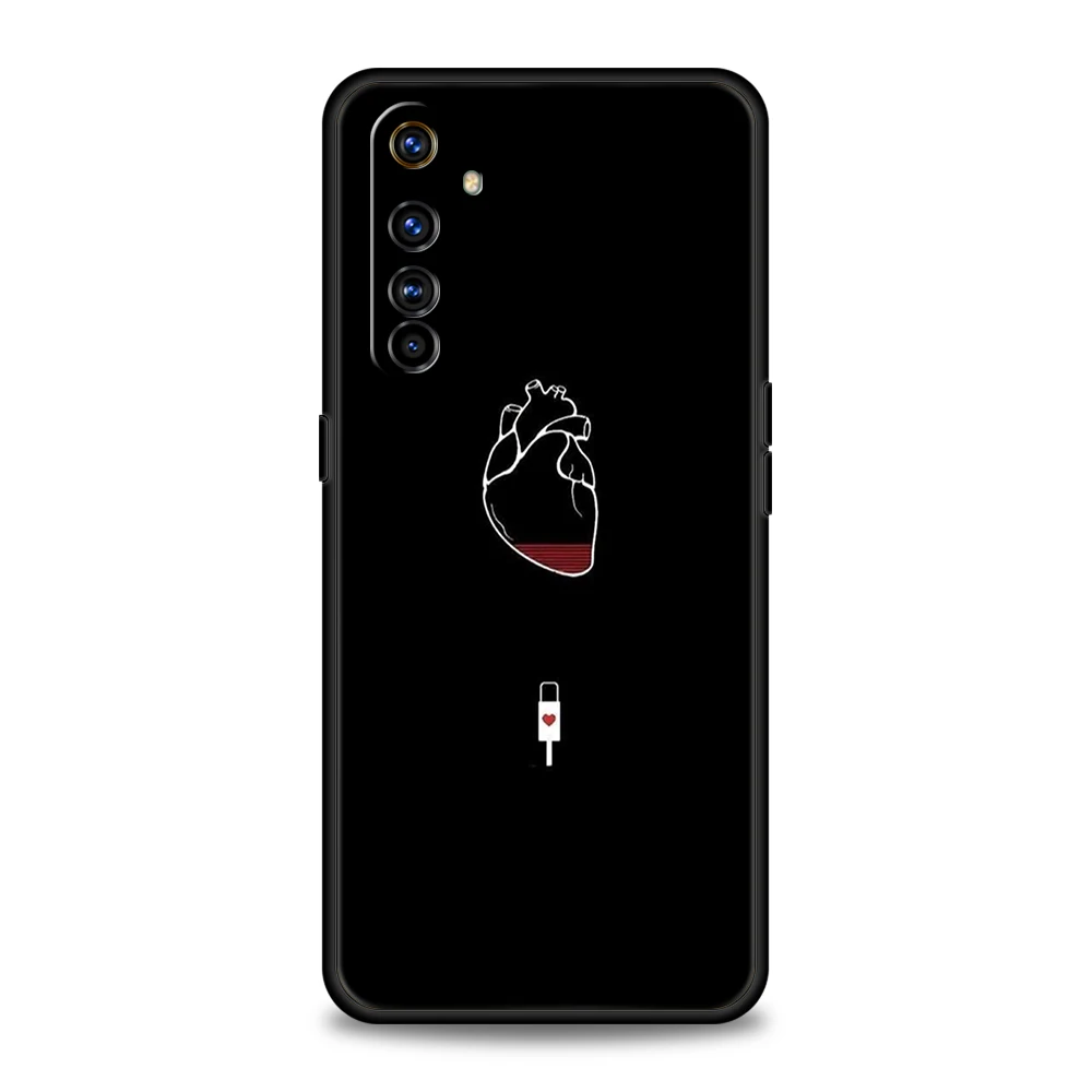 Heart Art Phone Case for Realme 8 9 Pro Plus 8i 9i 6 7 GT2 C21 C25 C3 C11 11 Pro 5G Plus Shockproof Silicone Shell Capas Bag TPU