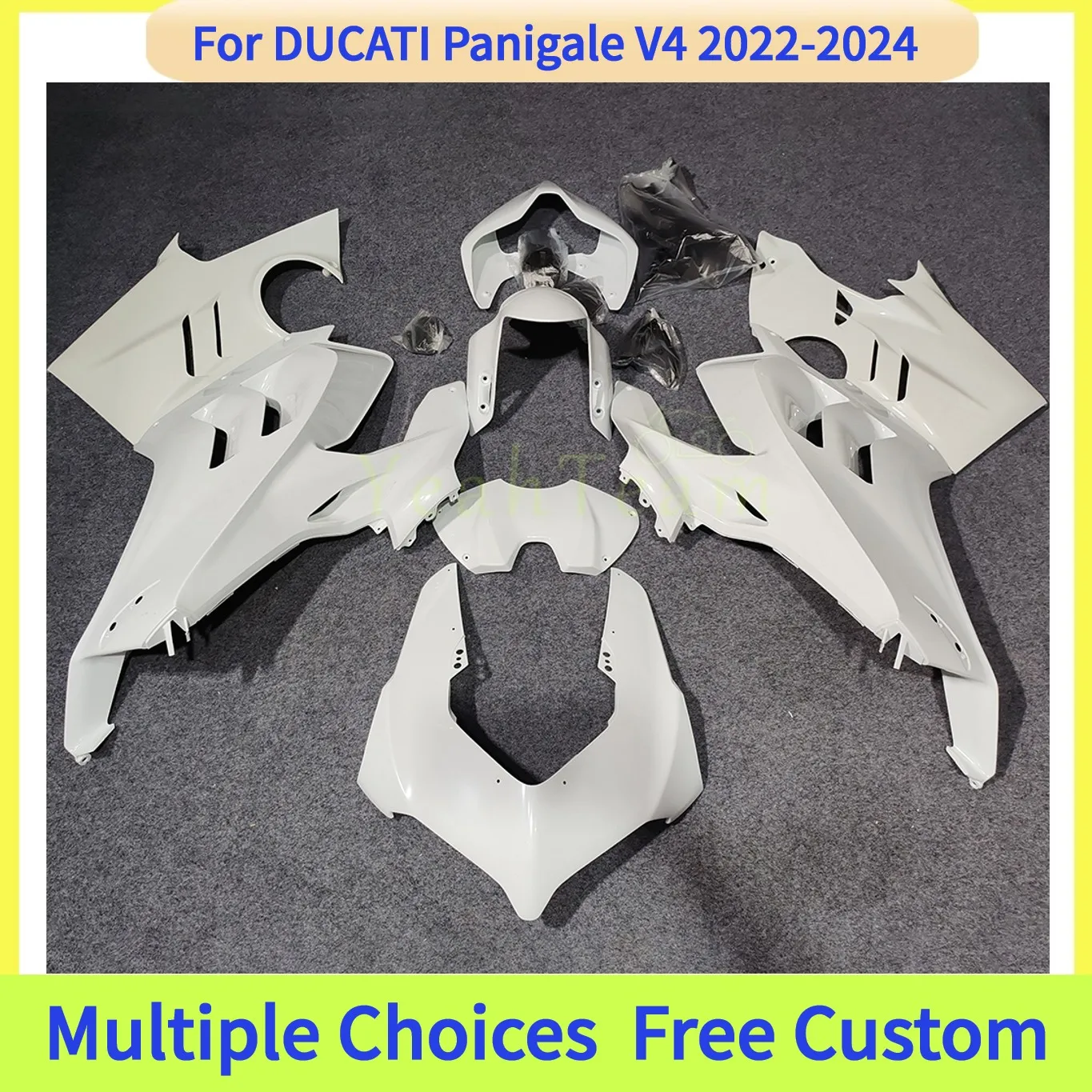 

For DUCATI Panigale V4 V4S V4R 2022 2023 2024 Unpainted Motorcycle White Fairing kit