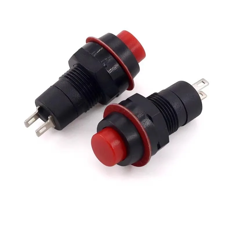 16mm Round Push Button Switch, Self-Locking/Momentary, Red/Green/Blue/Yellow/Black/Silver