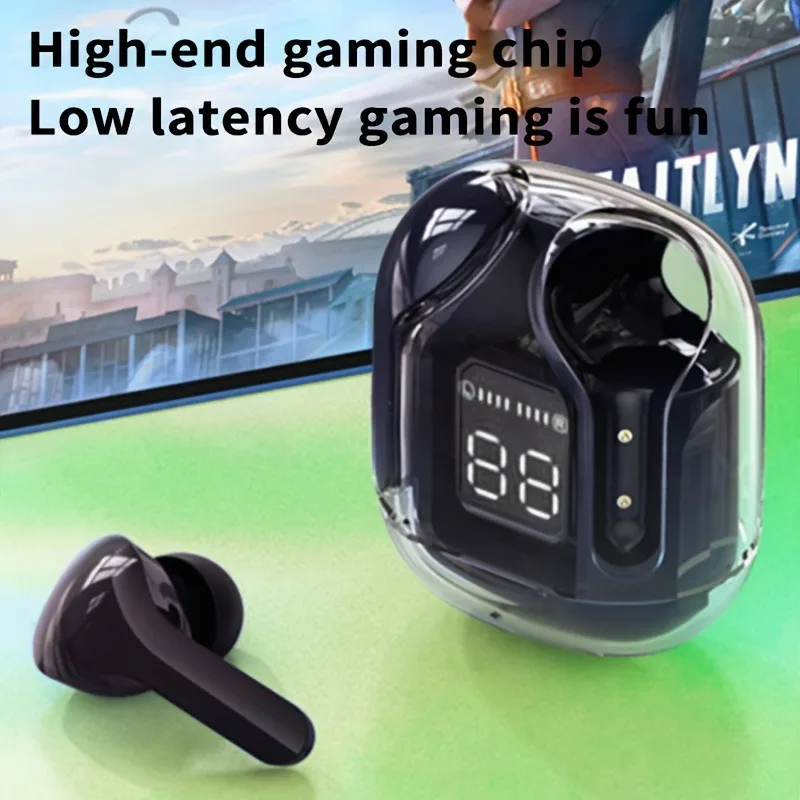 Original Wireless Bluetooth Earphone Transparent HIFI Headphones LED Power Digital Display Stereo Sound Earphones for Xiaomi image 5