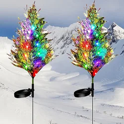 Luces solares de decoración de árbol de Navidad, lámpara LED impermeable para exteriores, césped, jardín, paisaje, regalos de Navidad, fiesta de año nuevo