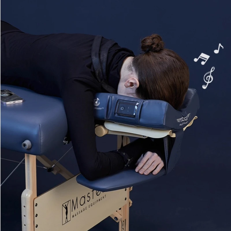 U-shaped Pillow Music Massage Pillows Play Music Beauty Bed Couch Pillow Massage Stand Folding Portable Face Pillow Stand