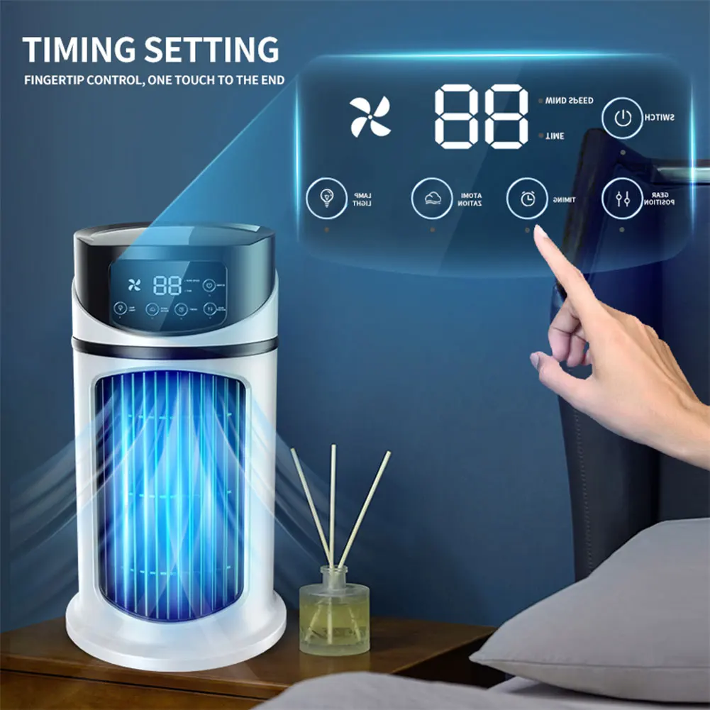 3 in 1 Quiet Cooling Desk Fan 6 Speeds Adjustable Personal Quiet Table Fan Circulation Wind Air Cooler for Bedroom Office