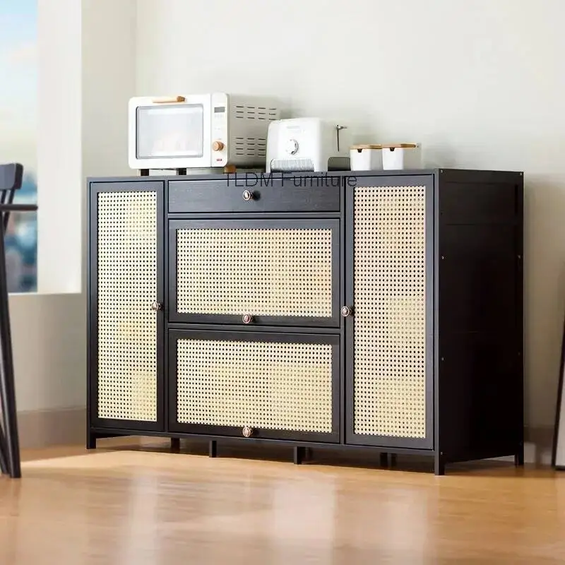 Dining side cabinet Household floor-to-ceiling locker Kitchen cabinet Living room storage Wine cabinet Storage tea side cabinet