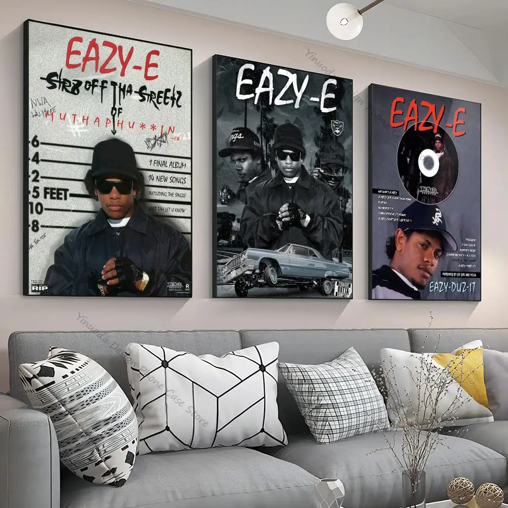 1pc Hip Hop Music Stars Ice Cube Eazy-E Poster Good Quality Prints Vintage Room Home Bar Cafe Decor Aesthetic Art Wall Painting