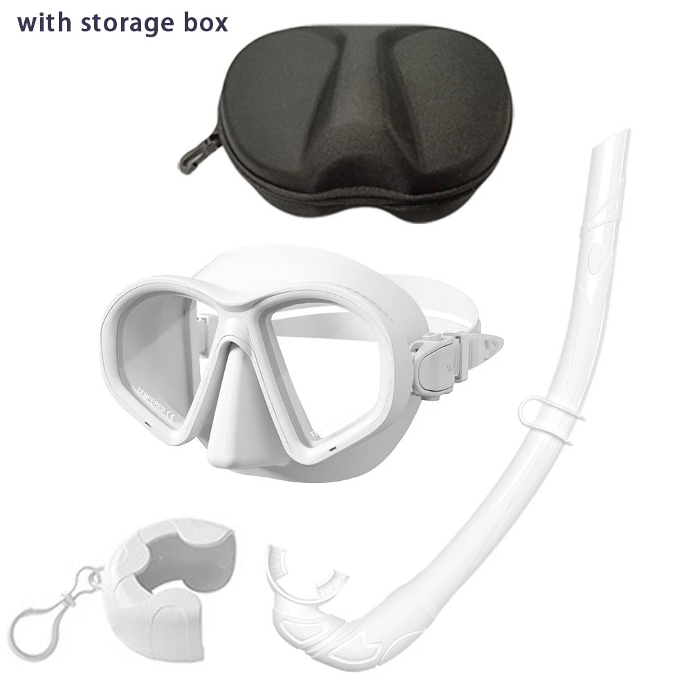 Professionelle Unterwasser-Tauchmaske, HD-Hartglas, für Erwachsene, verstellbar, zum Tauchen, Schnorcheln, Schwimmen, Tauchbrille + Aufbewahrungsbox – Detail 27