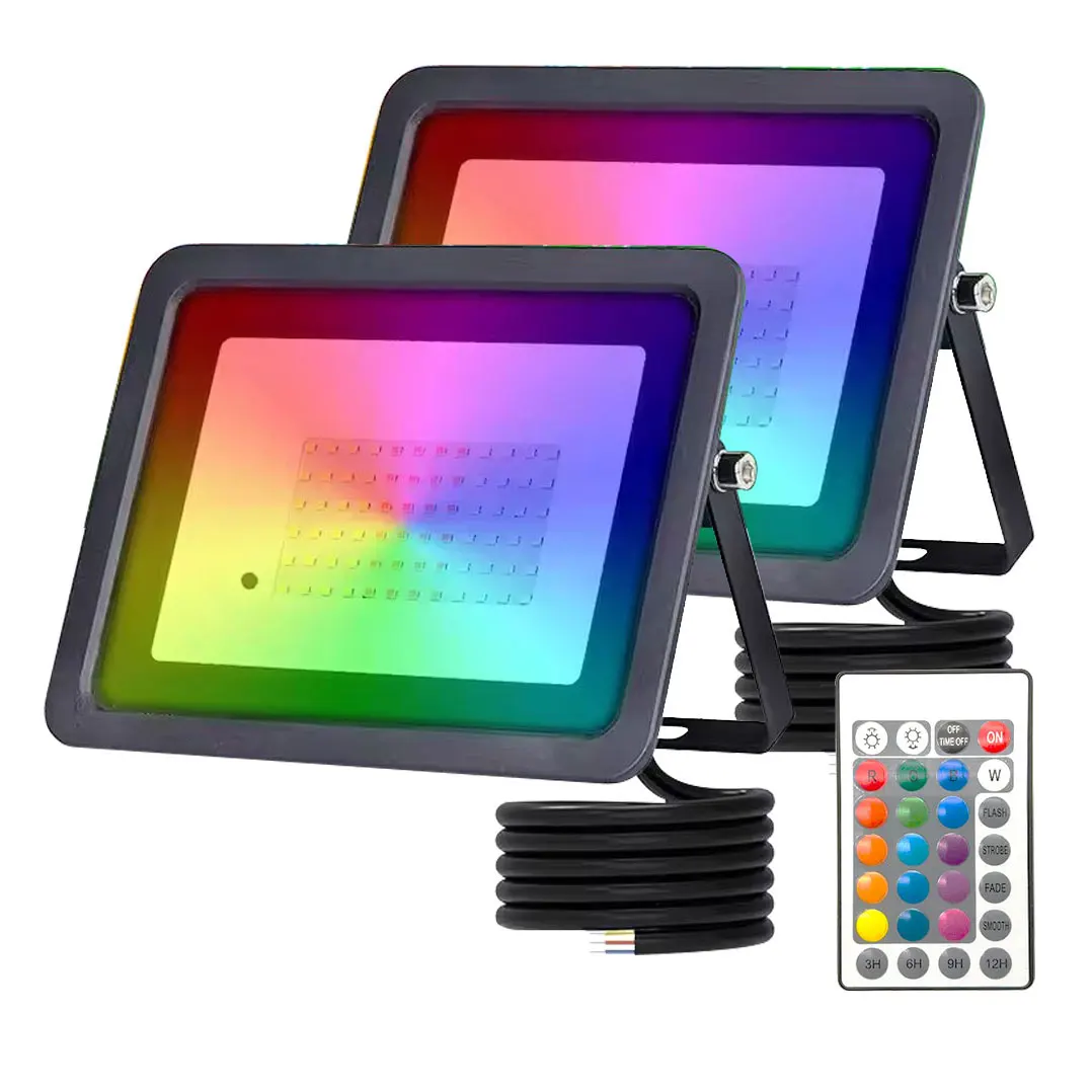 

Открытый Rgb светодиодный отражатель прожектор переменного тока 220 В 110 В 10 Вт 30 Вт 50 Вт 100 Вт IP66 водонепроницаемый Rgb прожектор для садового освещения
