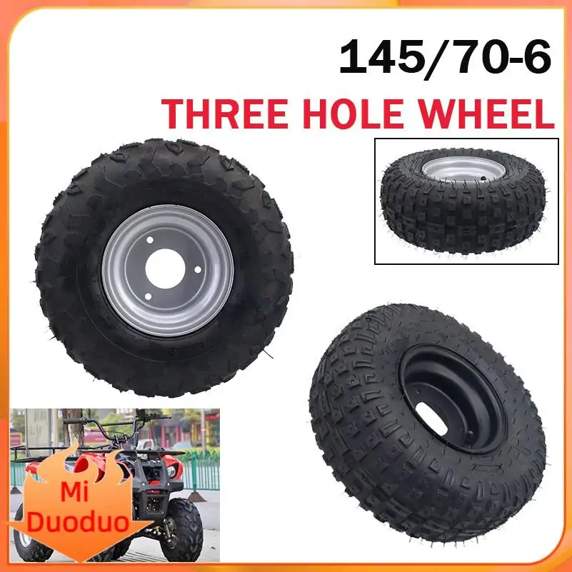

6 Inch 145/70-6 Off Road Wheel Tire Fit For 49cc 50cc 110cc Electric ATV Scooter Buggy Go kart Bike Vehicle Parts