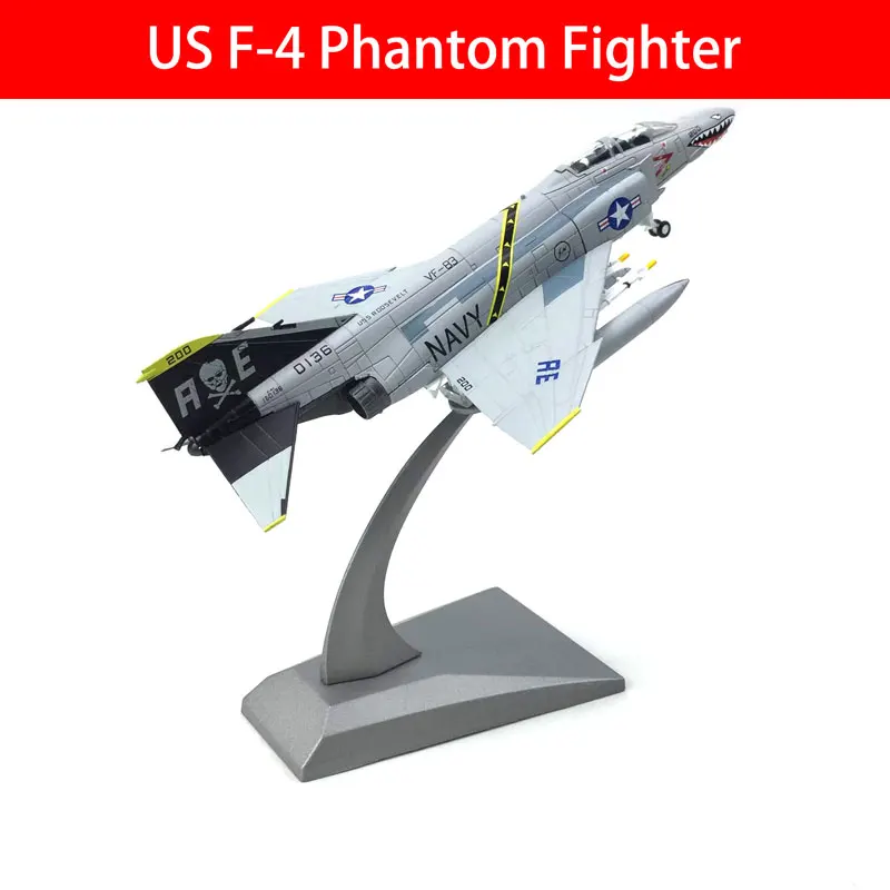 Static alloy aircraft model US F-4 Phantom Fighter Children's toys, boys' birthday gifts, puzzle toys, collection gifts