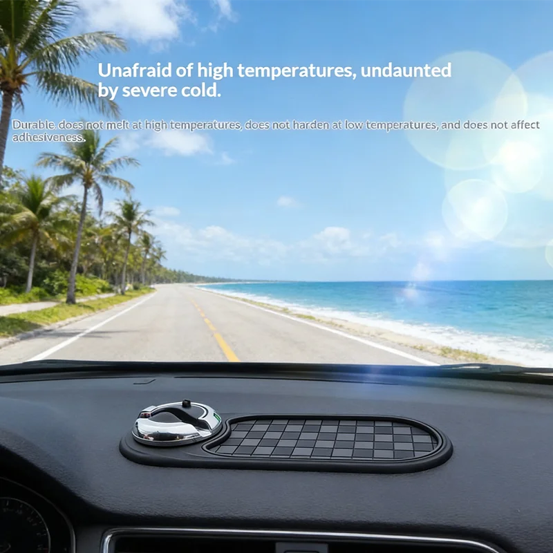 

2026 NEW HUAHUA 2-in-1 Car Dashboard Phone Holder: Anti-Slip Mat with 360° Rotating Mount, Non-Slip Adhesive Mat for All Phones