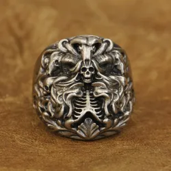 Cupronickel Dark Banshee Skull Ring Biker Punk Jewelry CP259 US Size 7~15