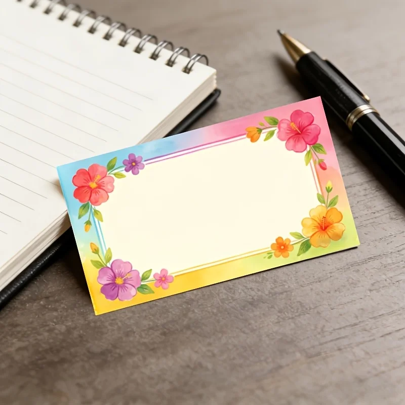 60pcs Blank Mini Greeting Cards, Vintage Floral Message Cards, Wedding Invitations, Gift Wrapping Cards