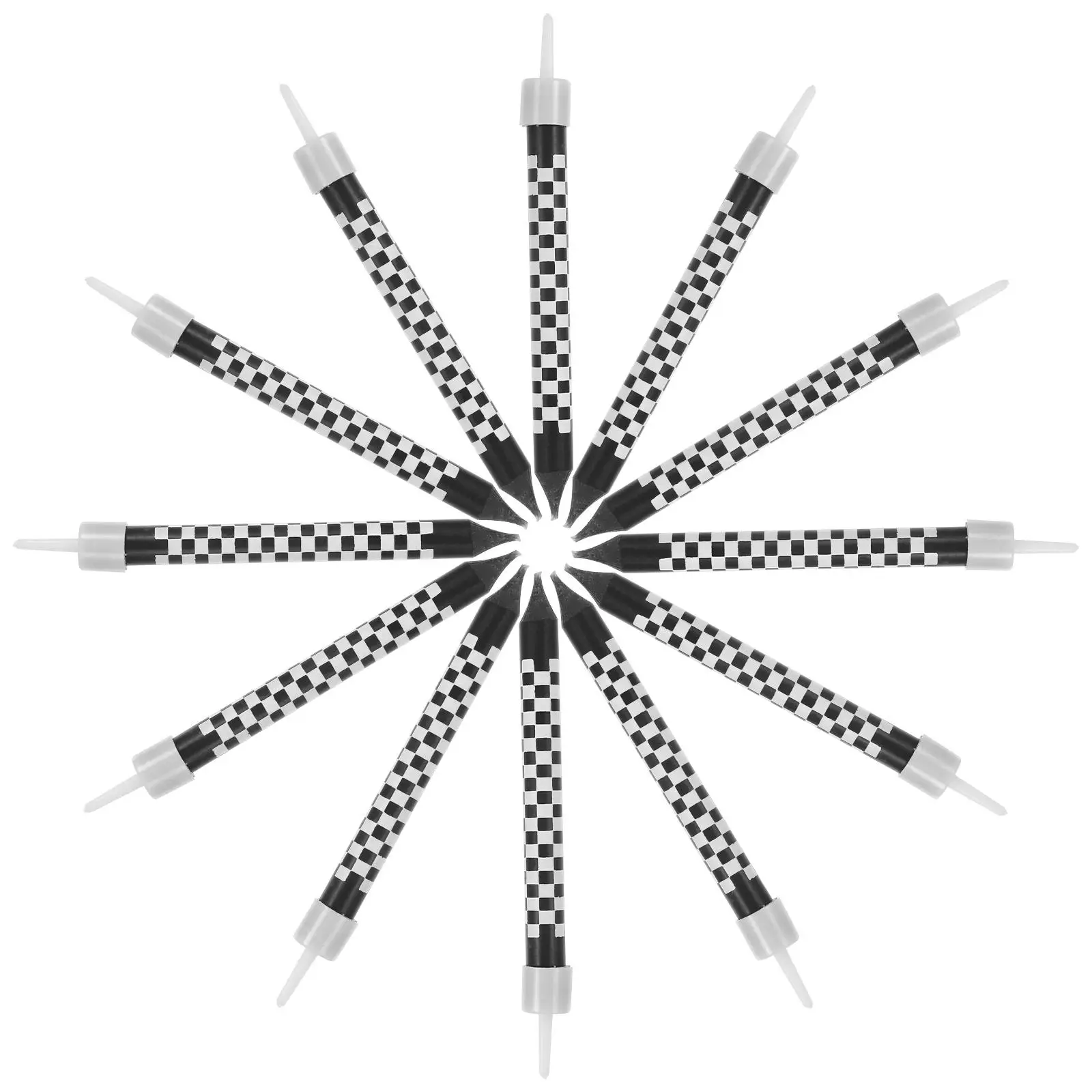 

12 Pcs Checkerboard Candles Cake Decor Birthday Party Wedding Anniversary Festive Occasions Safe Paraffin Stable