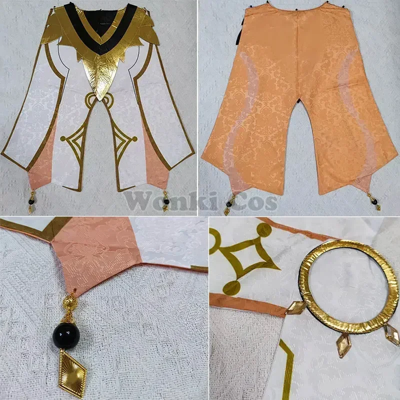 Game Aether Cosplay Traje Masculino, Conjunto Completo, Peruca, Macacão, Festa de Halloween