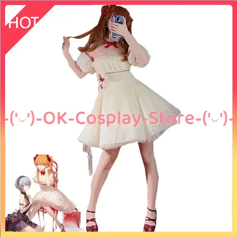 Asuka Cosplay Costume Asuka Langley Soryu Dress Anime Clothing Women Cute Party Suit Halloween Carnival Uniforms Custom Made