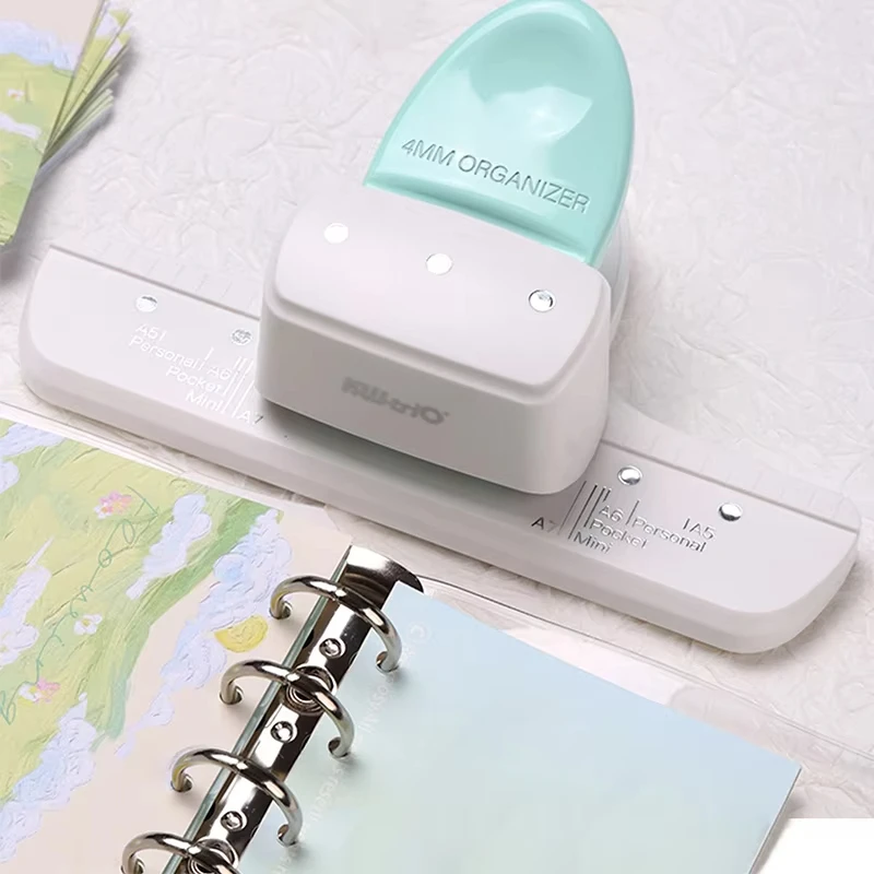 ثقب أوراق شجر فضفاضة مكونة من 3 فتحات لدفاتر الملاحظات اليومية، خرامة ورق قابلة للتعديل لسعة أوراق A5 A6 A7، لمدرسة المكتب #6