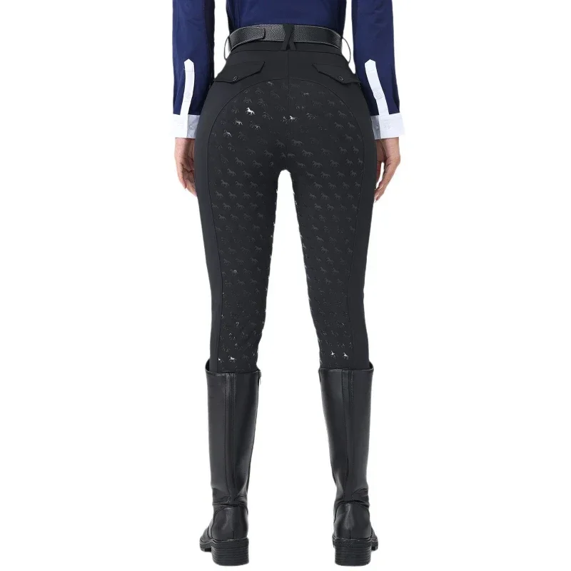 Full Seat Silicone Equestrian Breeches Anti-pilling Horse Riding Tights Jodhpur Leggings Pants Women Equestrian Clothes