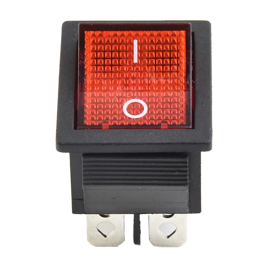 4 Pin On-Off Rocker Switch 5PCS Double Pole Single Throw Latching On Off DPST 16A 2 Position Solid Color High Quality