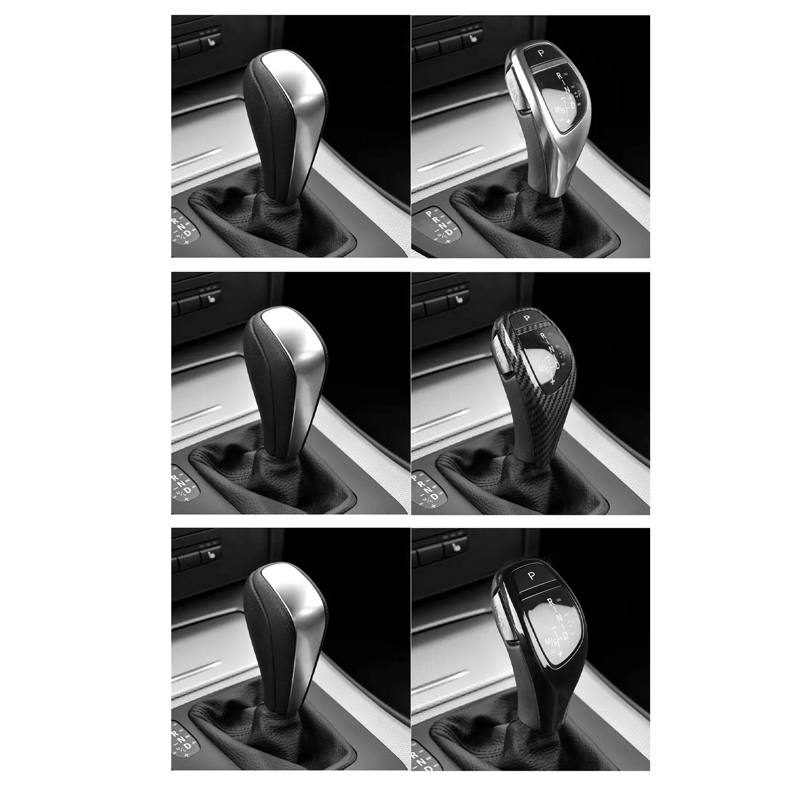 Automatic Gear  Knob Red Start Button LED Electronic Car Lever Handle Shifter Head Fit For BMW 5 Series E60 E61 Gear  Knob