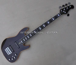 5 Strings Ash Electric Bass Guitar with Active Circuit,Rosewood Fretboard,24 Frets,Can be Customized