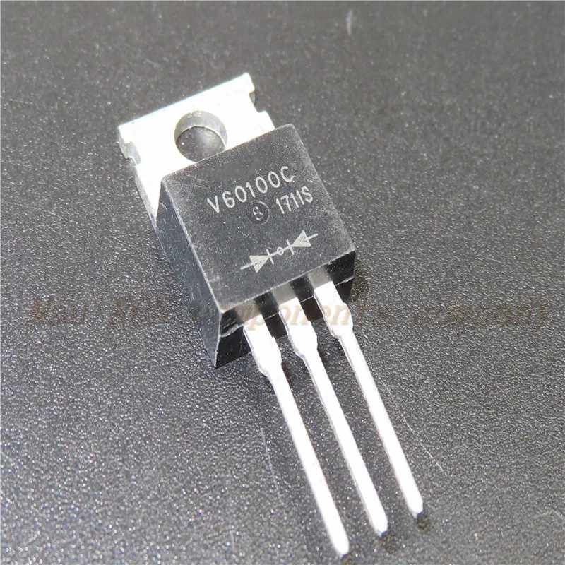 10PCS/LOT  V60100C TO-220 packaged Schottky diode common cathode 60A 100V  New original  In Stock