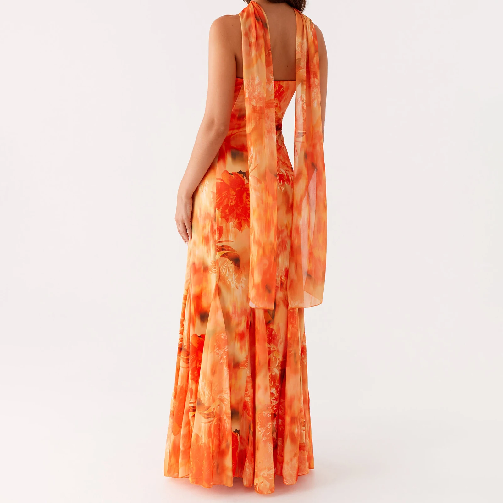 Robe longue bustier tubulaire pour femmes, épaules dénudées, sans manches, queue de poisson, moulante, avec écharpe, offre spéciale S M L, nouvelle collection