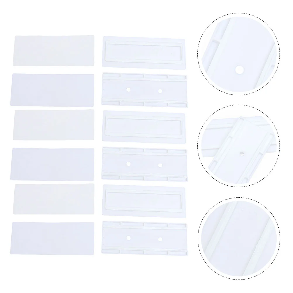 

12pcs Power Strip Holder 6 Pairs Adhesive Wall Socket Organizer No -Shaped Slot For Cable Fixator Surge Protector