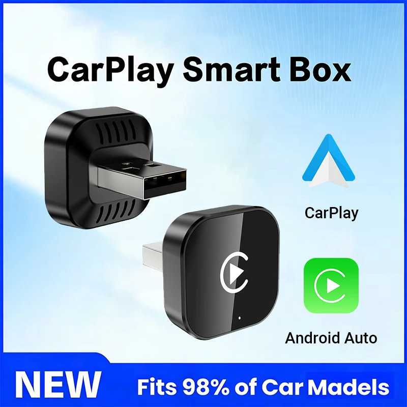 

Новый адаптер CarPlay 2-в-1 (проводной/беспроводной) 2026 года, донгл Android Auto, высококачественный автомобильный аксессуар Smart Box с Wi-Fi 5 ГГц, Type-C/USB