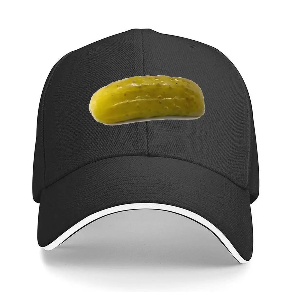 Realistic Pickle Cucumber Illustration Sandwich Baseball Cap