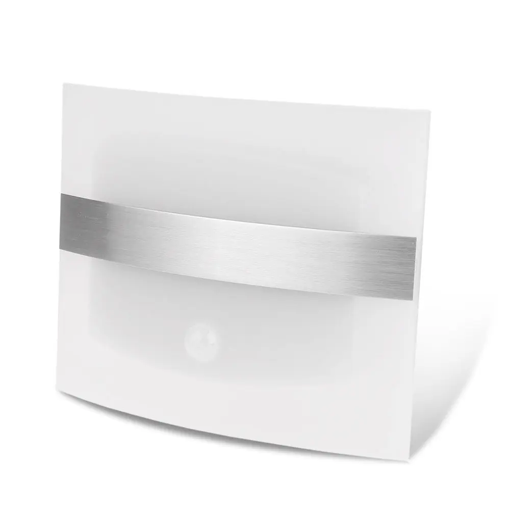 

Светодиодный настенный светильник с датчиком движения, 1.7 Вт, теплый белый свет, автоматическое распознавание, для сада, забора, лестницы