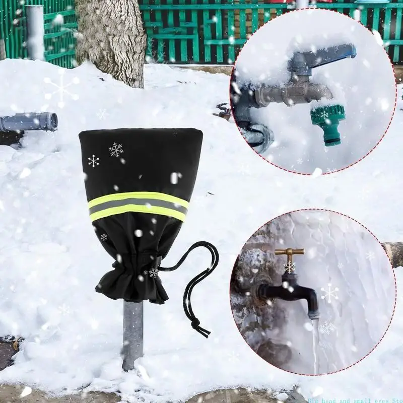 581C Outdoor Faucet Covers with Reflective Strips Garden Hose Bib Covers Waterproof