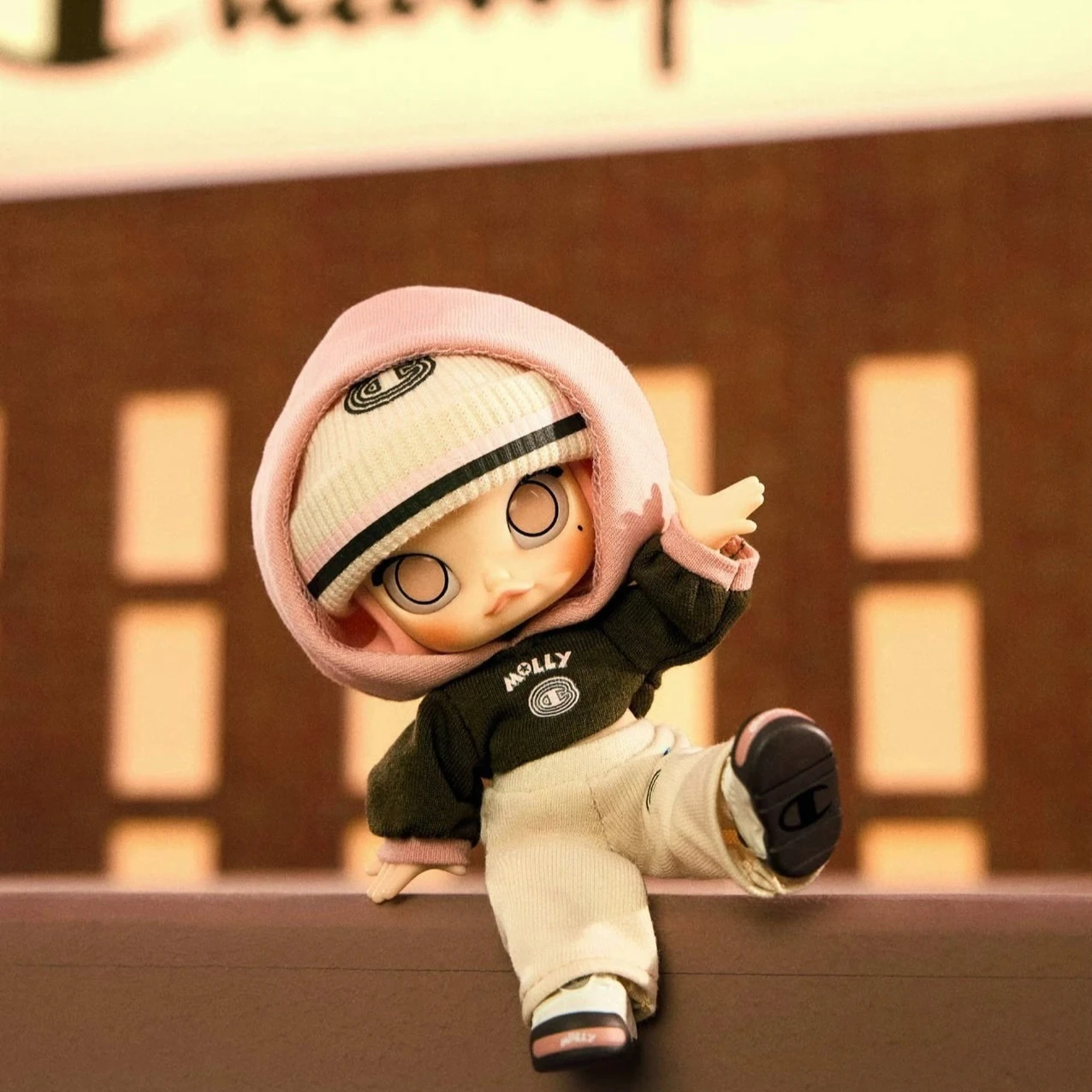 

Genuine POP MART MOLLY X Champion Series BJD 1/12 Action Figure Toy Peripheral Gifts Kawaii Anime Action Surprise Birthday Gift