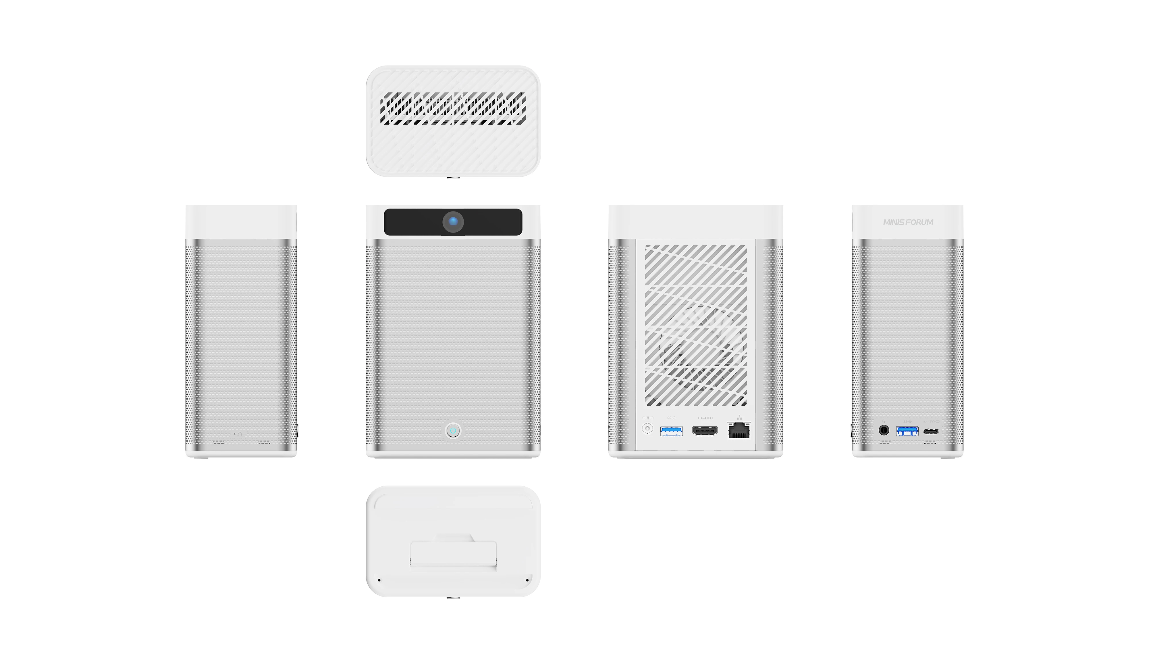 MinisForum Mars 시리즈 미니 PC, 사무용 컴퓨터, QHD 카메라 스피커, DDR4 16GB 512GB SSD, Windows 11 PC, AMD Ryzen 5 5625U, MC560