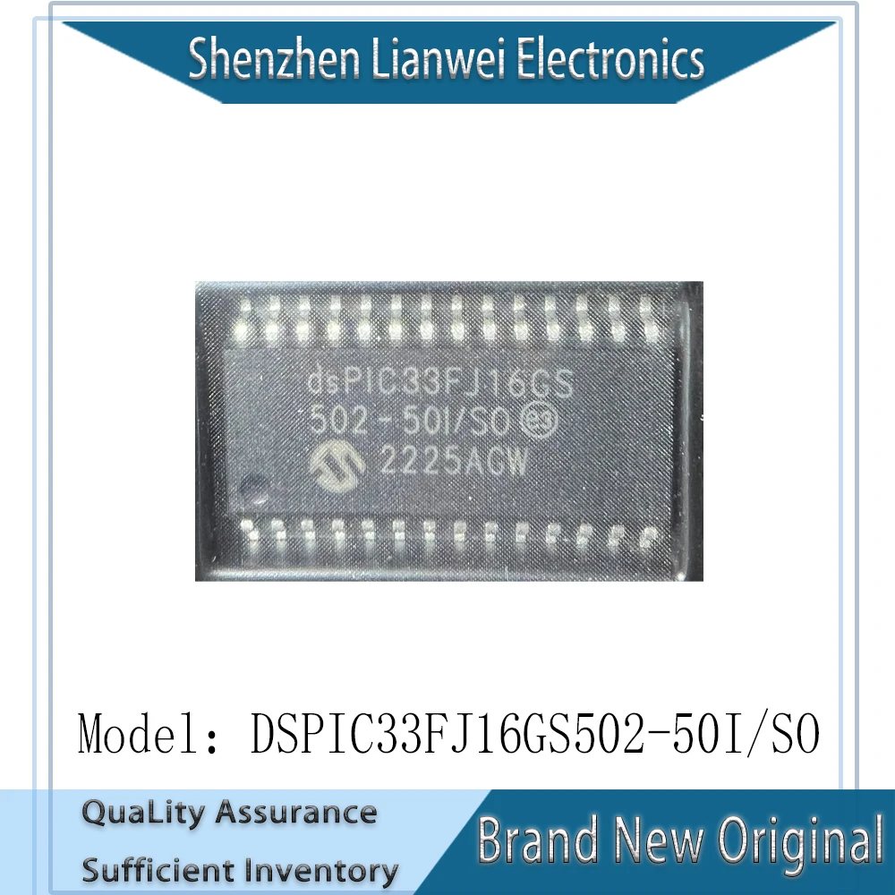 

100% New Original DSPIC33FJ16GS502-50I/SO DSPIC33FJ16GS502 IC MCU Chipset SOP-28