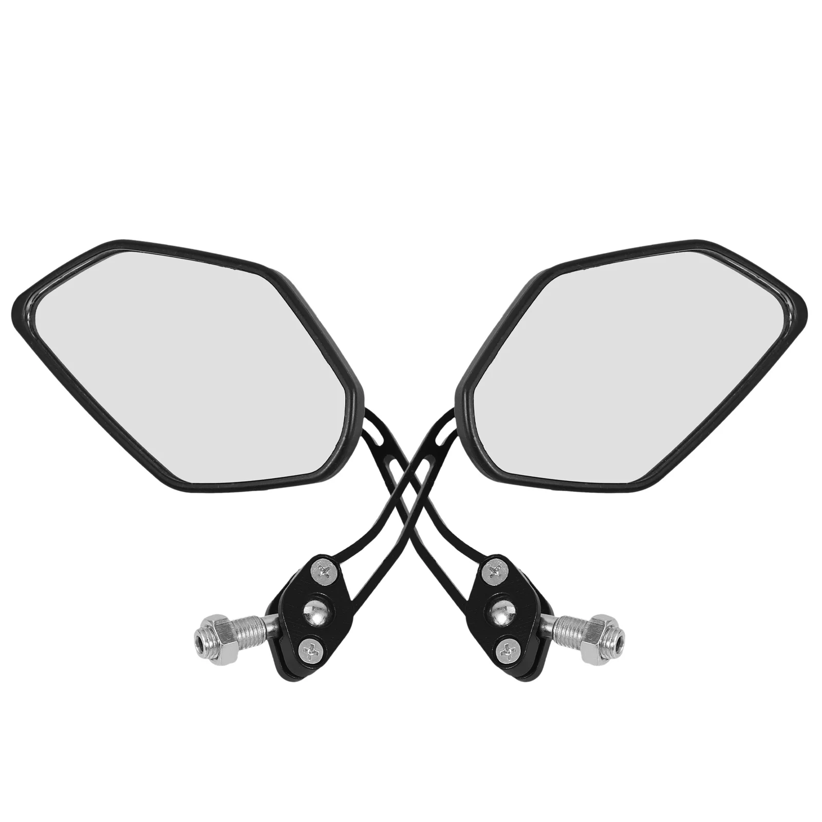 

1Set Adjustable Motorcycle Rearview Mirrors Durable Stylish Scooter Handlebar Mirror Replacement Universal Fit