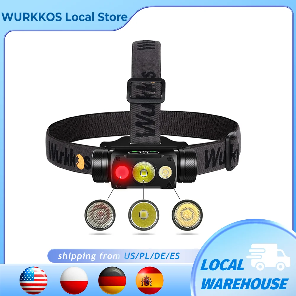 

Налобный фонарь Wurkkos HD50, 2 А, перезаряжаемый 21700, 4000 лм, XHP50,3 HI + LH351D + 660 нм, красный свет, лампа для инструментов, магнитный задний фонарь для лагеря