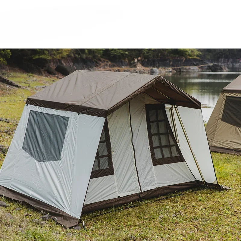 Camping tent outdoor rainstorm protection villa type camping Xichuan hut