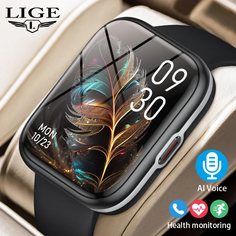 

LIGE 2024 Smart Watch Waterproof Men Women Bluetooth Call Smartwatch Heart Rate Sports Fitness Tracker Watch For Android IOS NFC