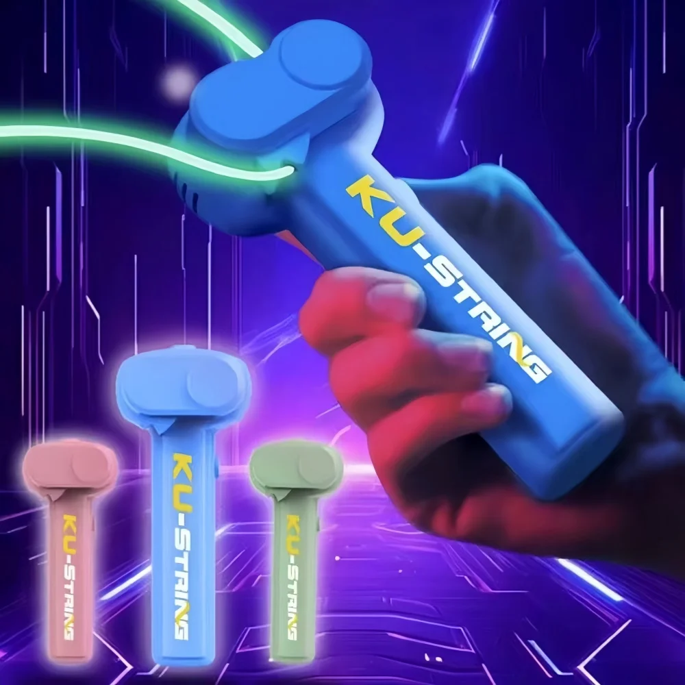 Decompression glow-in-the-dark toys, yarn decompression propeller, rotating cycle lasso creative shooting rope toys