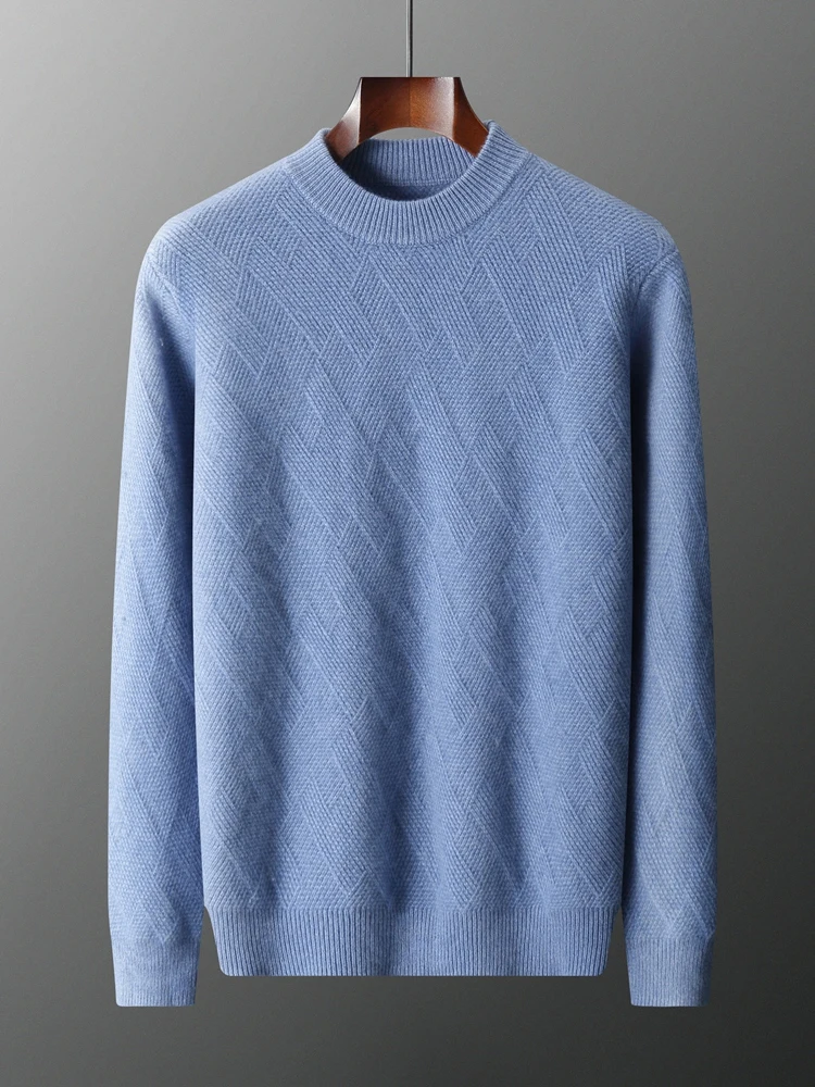 

TLOML Новый мужской свитер из 100% кашемира с круглым вырезом, вязаный пуловер, осень-зима, мягкий базовый толстый кашемировый трикотаж, элегантный повседневный топ