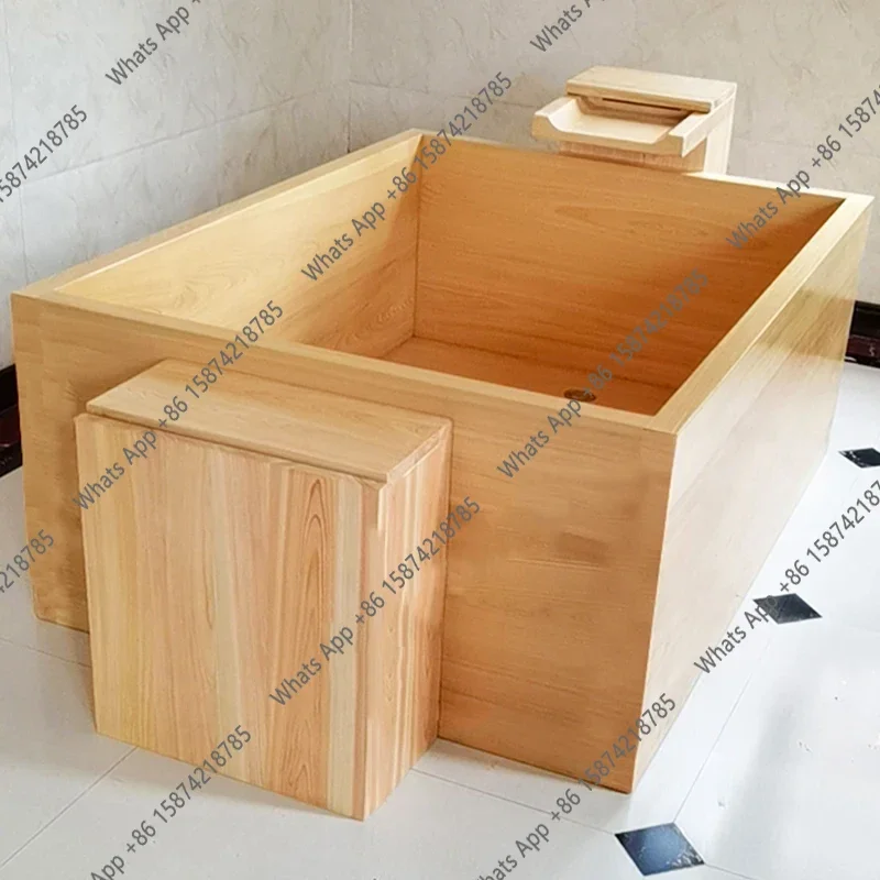 Hotel oak bath wooden bucket bath  basin beauty club wooden adult customization