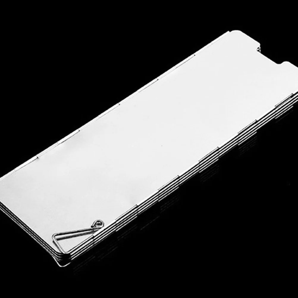 

1 set 1 Set 10 Plates Portable Aluminum Alloy Camping Stove Windscreen Foldable Windproof Outdoor Cooking Gear For Bbq Hiking